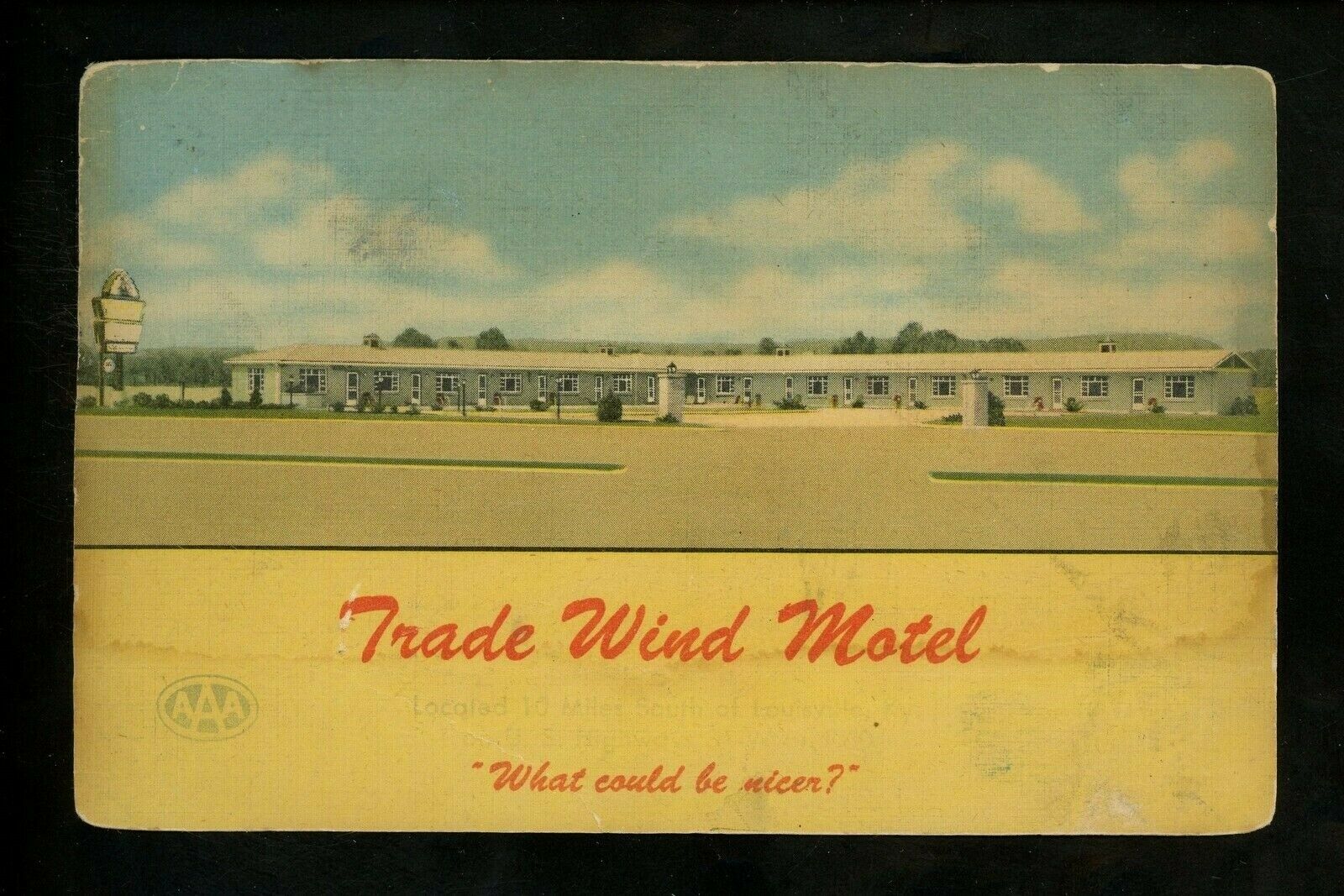 Kentucky Ky Postcard Valley Station, Trade Wind Motel Linen Curt Teich