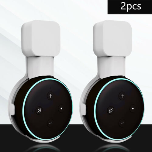 2 Pcs Outlet Wall Mount For Amazon Echo Dot 3rd Generation Holder Bracket White
