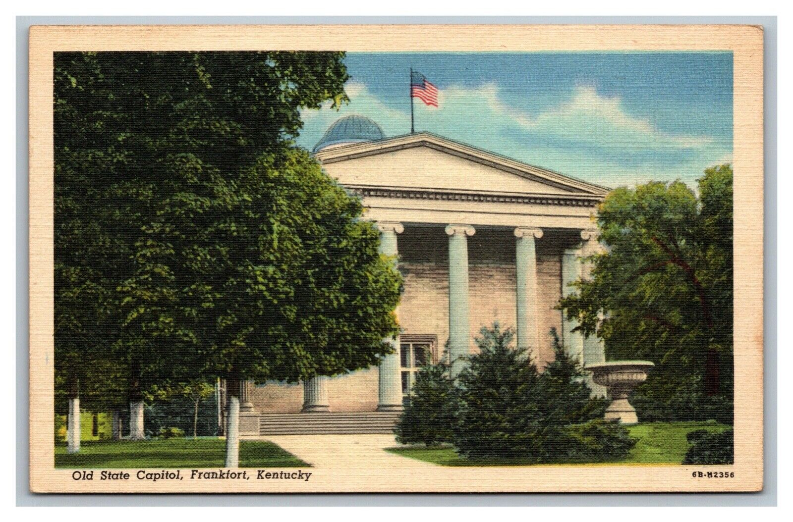 Frankfort, Ky, Kentucky, Old State Capitol Building, 1930's Linen Postcard
