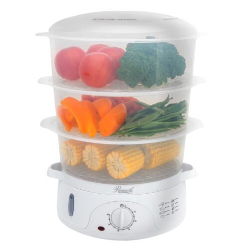 3-tier Vegetable Food Steamer And Rice Cooker 9.5qt Bpa-free With Turbo Steaming