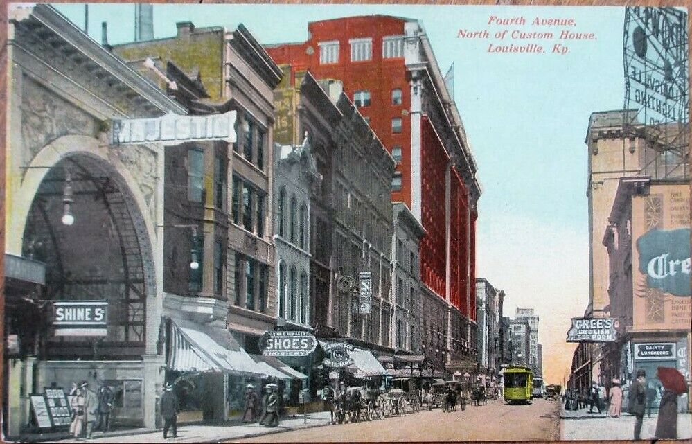 Louisville, Ky 1910 Postcard: 4th Avenue / Downtown - Kentucky Kent