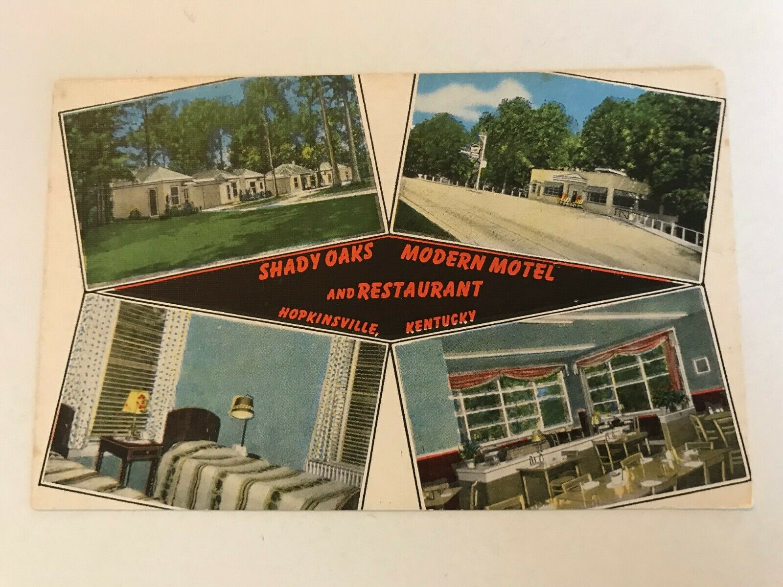 Shady Oaks Modern Motel And Restaurant Hopkinsville Kentucky Ky Postcard