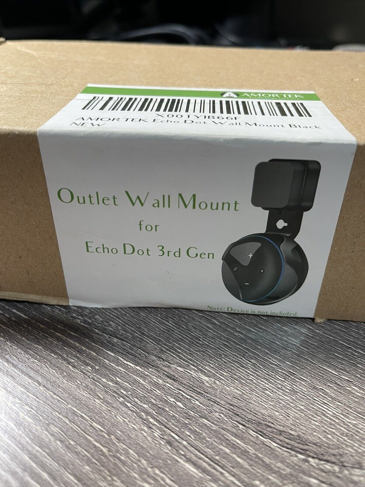 Amazon Echo Dot 3rd Generation Outlet Wall Mount Black Holder Bracket